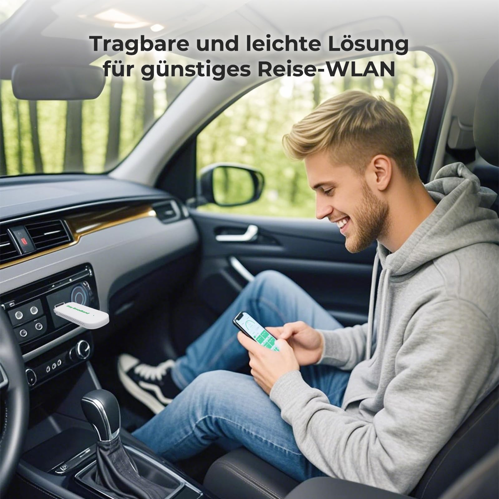EIOTCLUB 4G LTE Surfstick, Surf Stick mit WiFi 6, 150 Mbps, SIM-Lock, Mobile Internet, 4G-Internet-Stick mit vorinstallierter SIM-Karte, Plug & Play WLAN-Hotspot für Laptop/PC/Smartphone