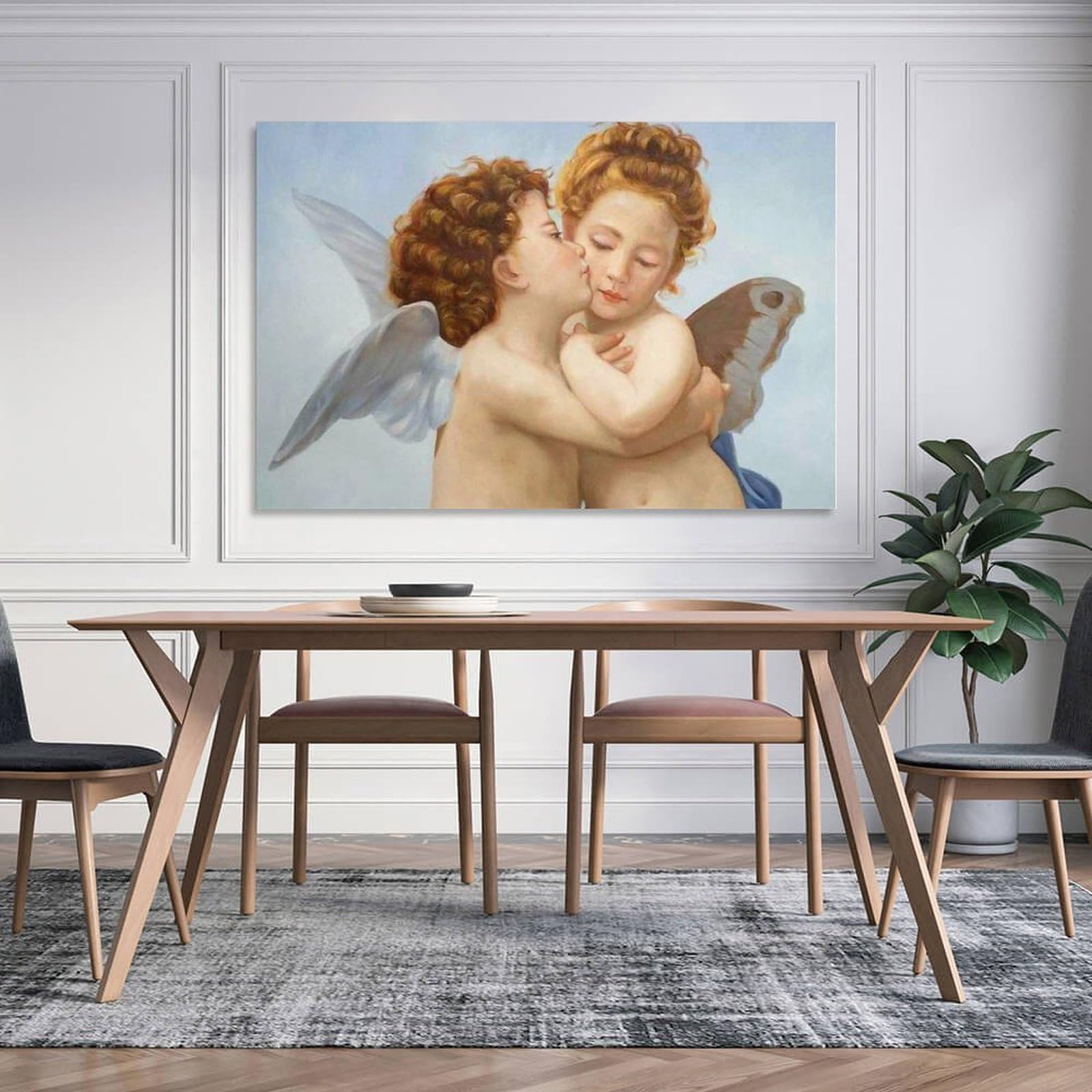ブグロー ファーストキス 額入り絵画 フィレンツェからボンジョルノ 