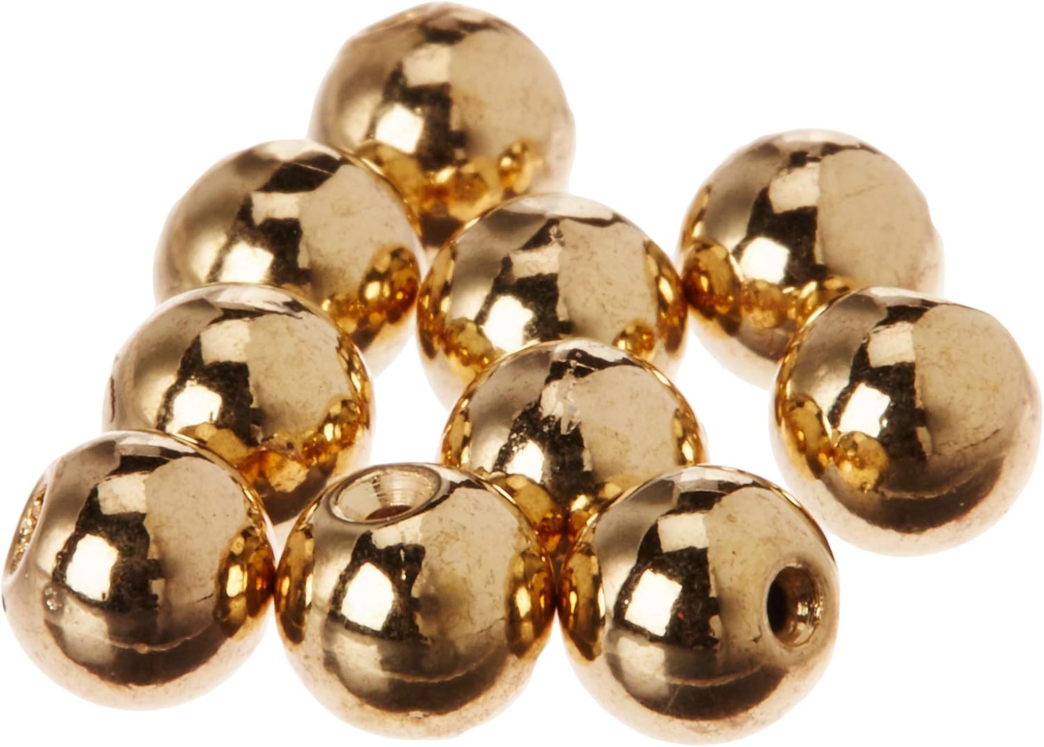 Beadalon Memory Wire End Caps, 5 mm / .197 in, Round, Gold Color, 10 pc