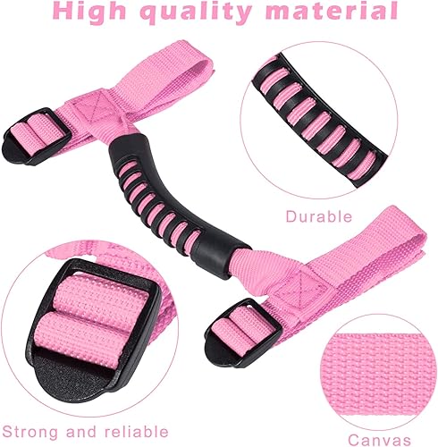 Vista 33 de 4 asas de agarre de barra antivuelco para Jeep Wrangler YJ TJ JK JKU JL JLU Sports Sahara Freedom Rubicon X & Unlimited 1995 - 2020 Negro