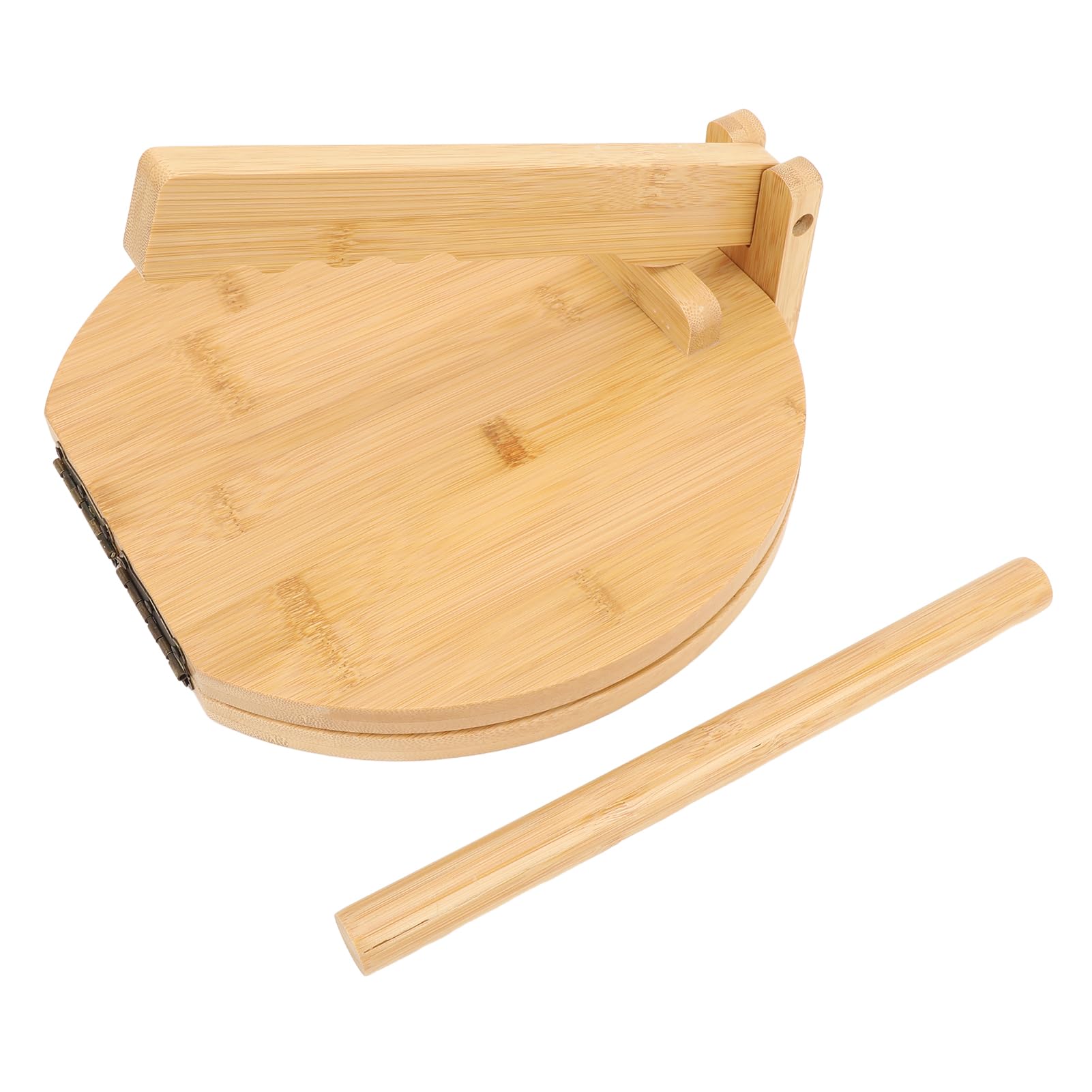 Tortilla Presse à tortilla, en bois, avec 50 feuilles de papier parchemin, rondes, pour tortillas mexicaines faites maison