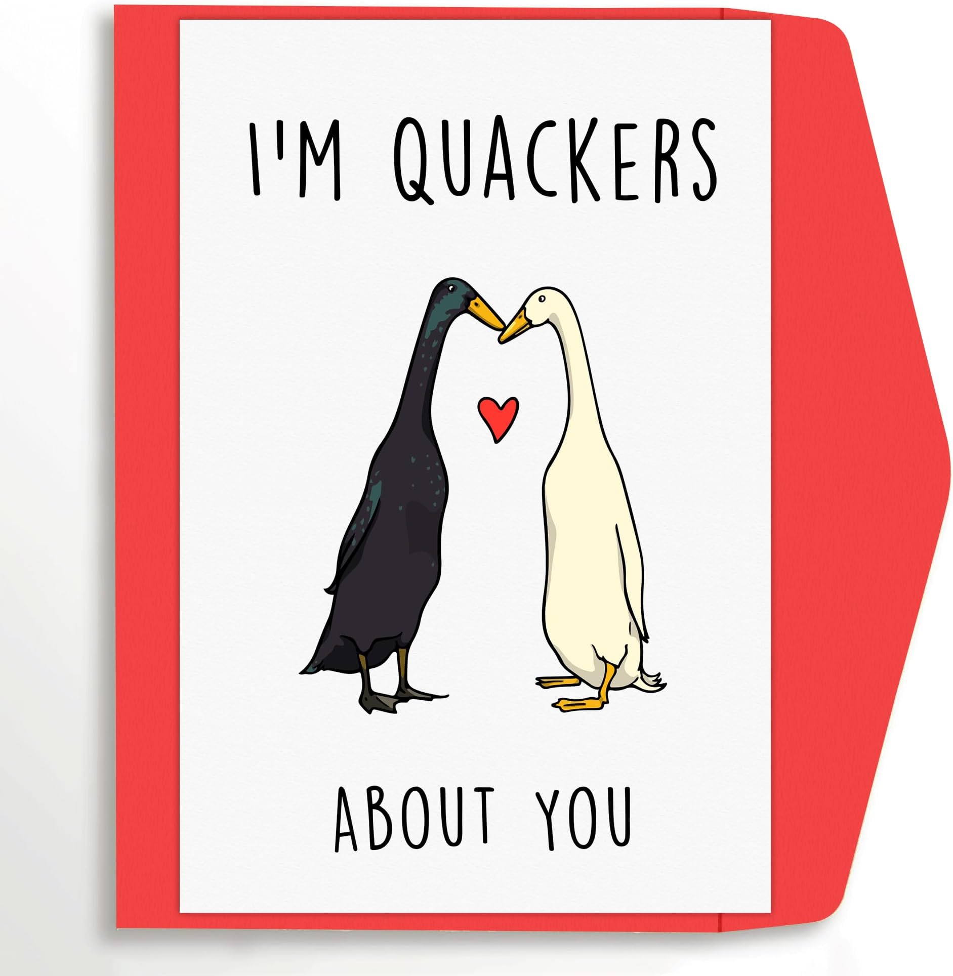 Quackers About You Card - Funny Duck Pun Greeting Card For Valentine's Or Special Occasions