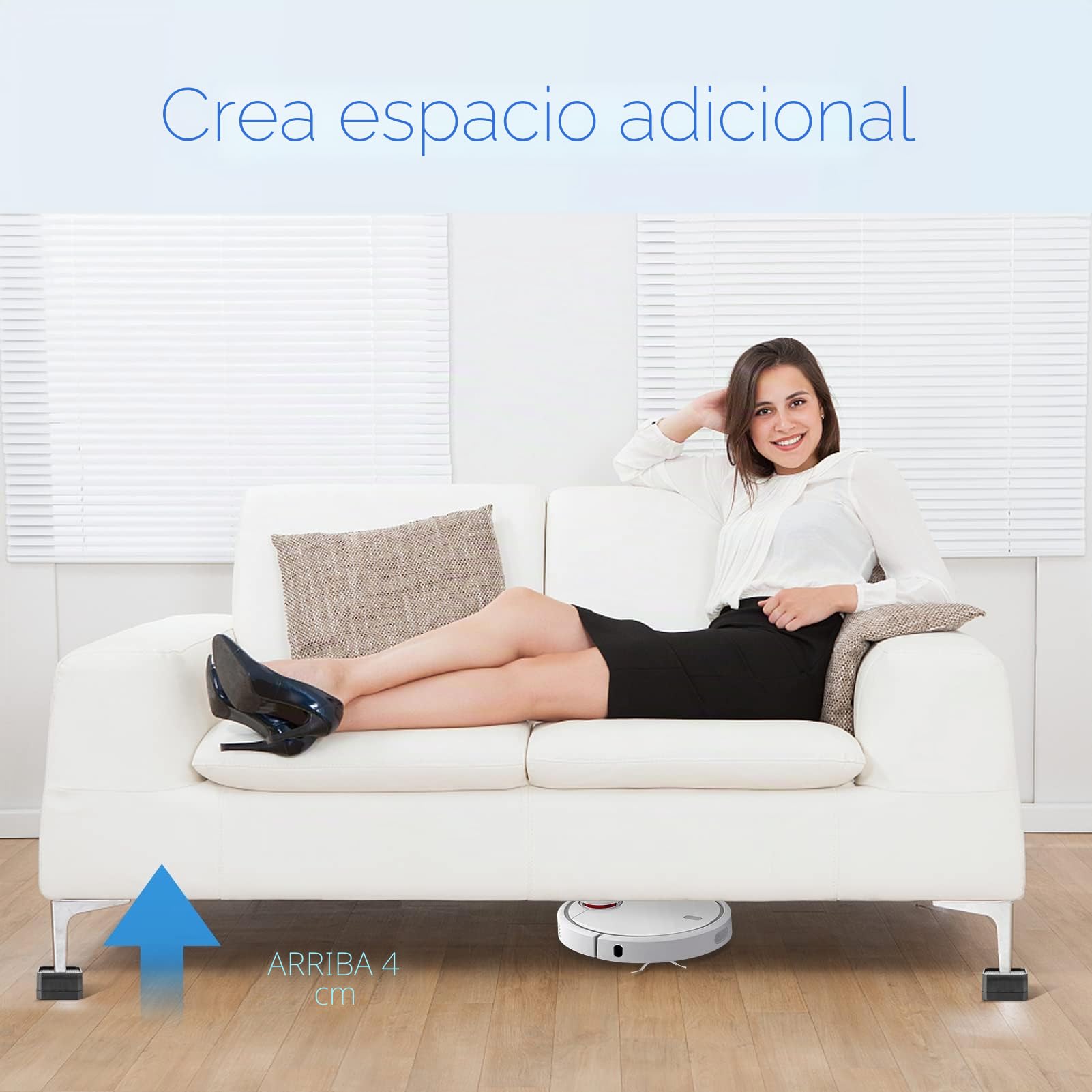 Uping Elevador Muebles Alza Mueble Elevadores Camas Mesas Aumente Altura en 4 cm o 8 cm (Negro)