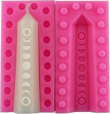 Moon Phases Pillar 3D Silicone Mold, Candle Mould, Lunar, Tree, triune, Triple Moon, Pagan, Wicca, Life Circle, Rituals, Witchcraft (1)