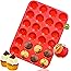 Walfos Mini Silicone Muffin Pan, 24 Cups Mini Cupcake Pan, BPA Free and Dishwasher Safe, Non-stick Silicone Baking Pan, Great