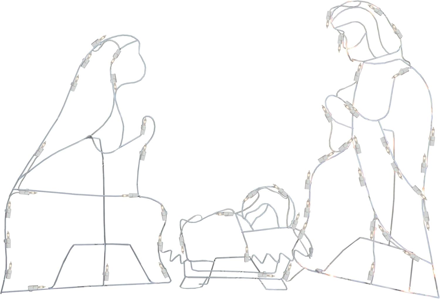 Northlight 25.5" Holy Family Nativity Scene Lighted Outdoor Christmas Decor