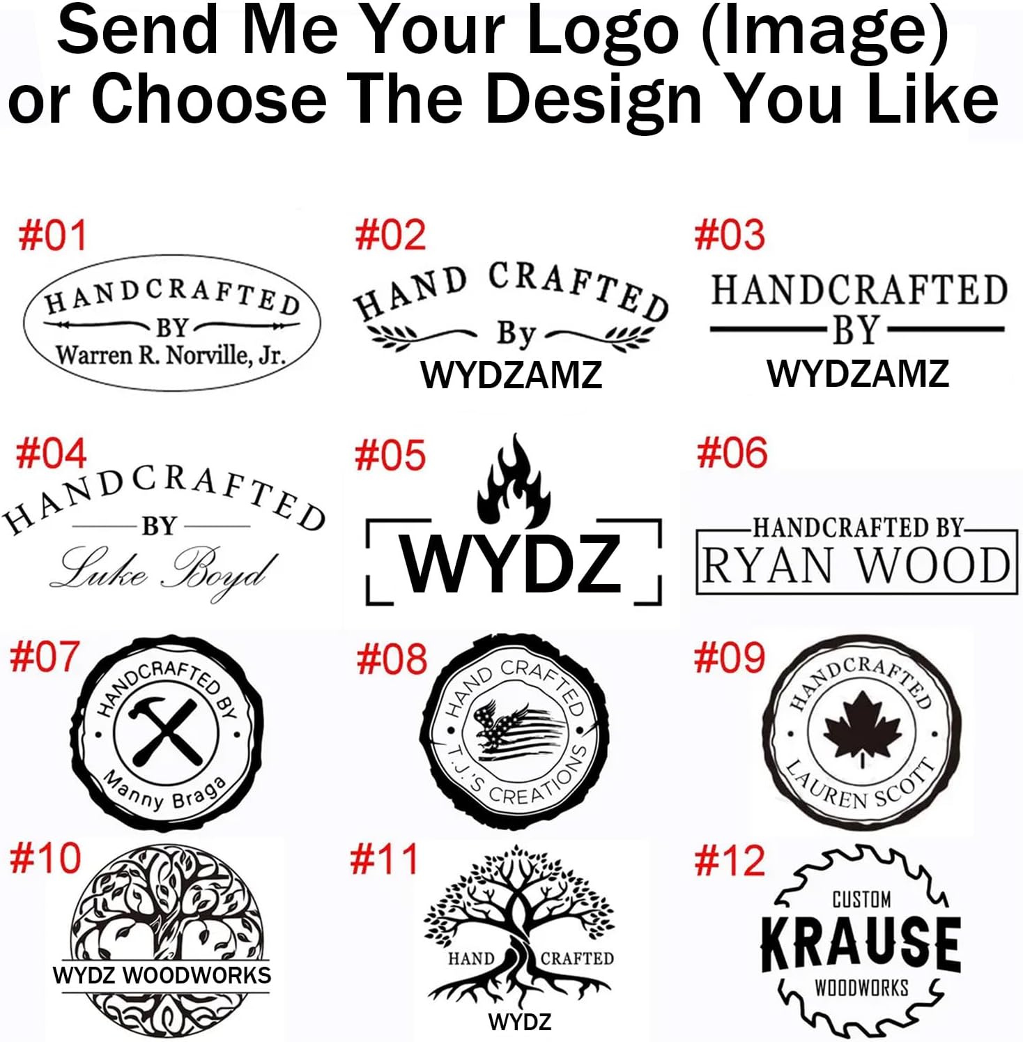 Custom Branding Iron for Wood, Personalized Wood Burning Stamp Without Handle, DIY Branding Kit Wood Working Tool, Electric Branding Iron Head, for Leather Food, Wood