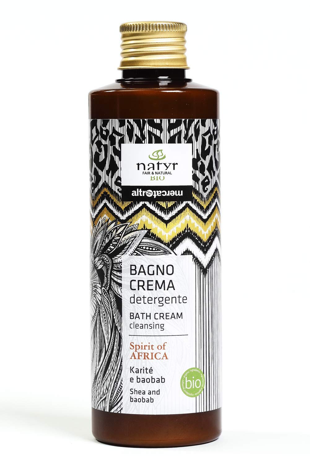 Organic Bath Additive With Shea Butter And Baobab Nourishing And Moisturizing Italian Organic Cosmetics Natyr - Fair & Natural 200ml