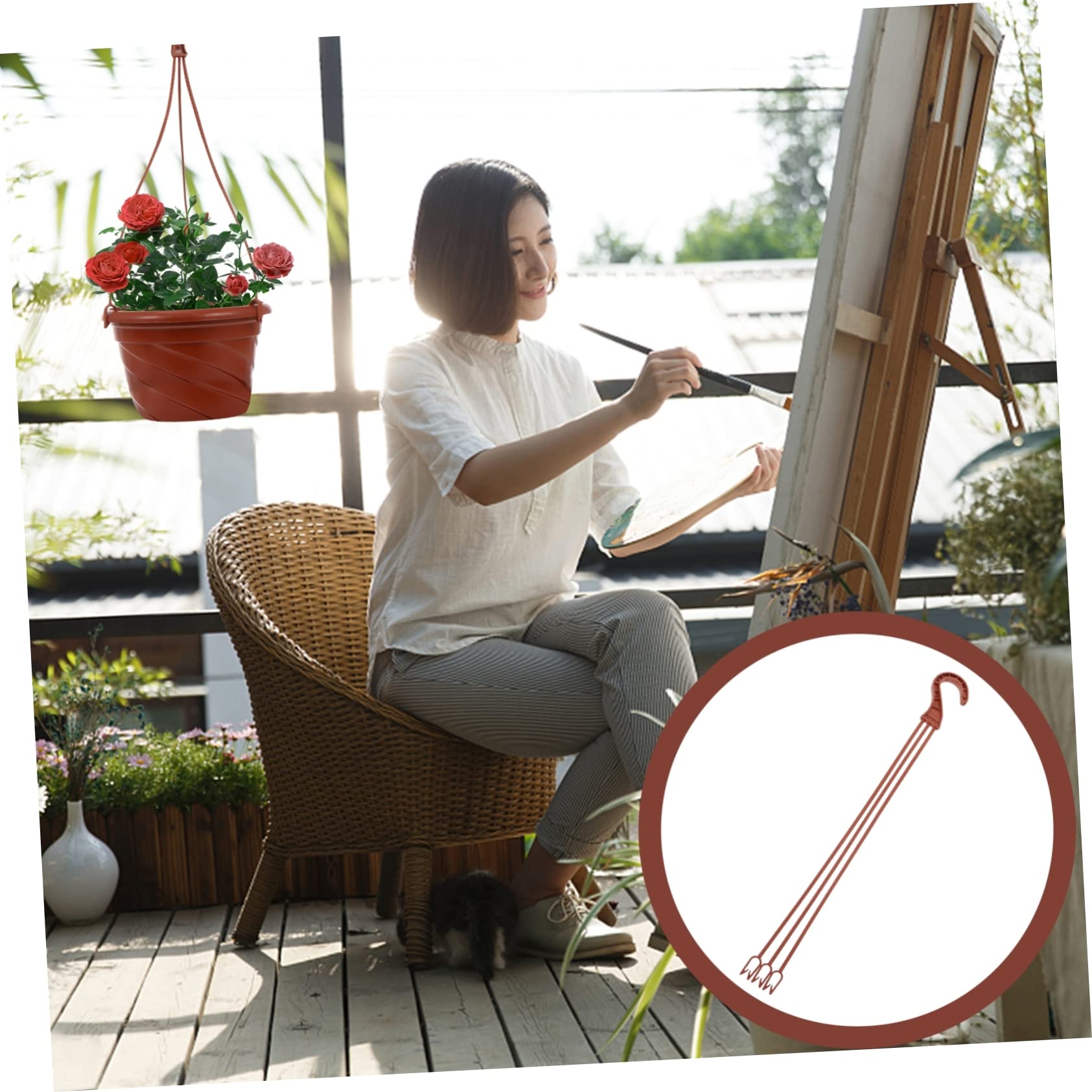 BESTonZON 50pièces Crochets De Suspension Plastique Pour Pots De Fleurs Supports Pour Plantes Crochets Muraux Pour Jardinières