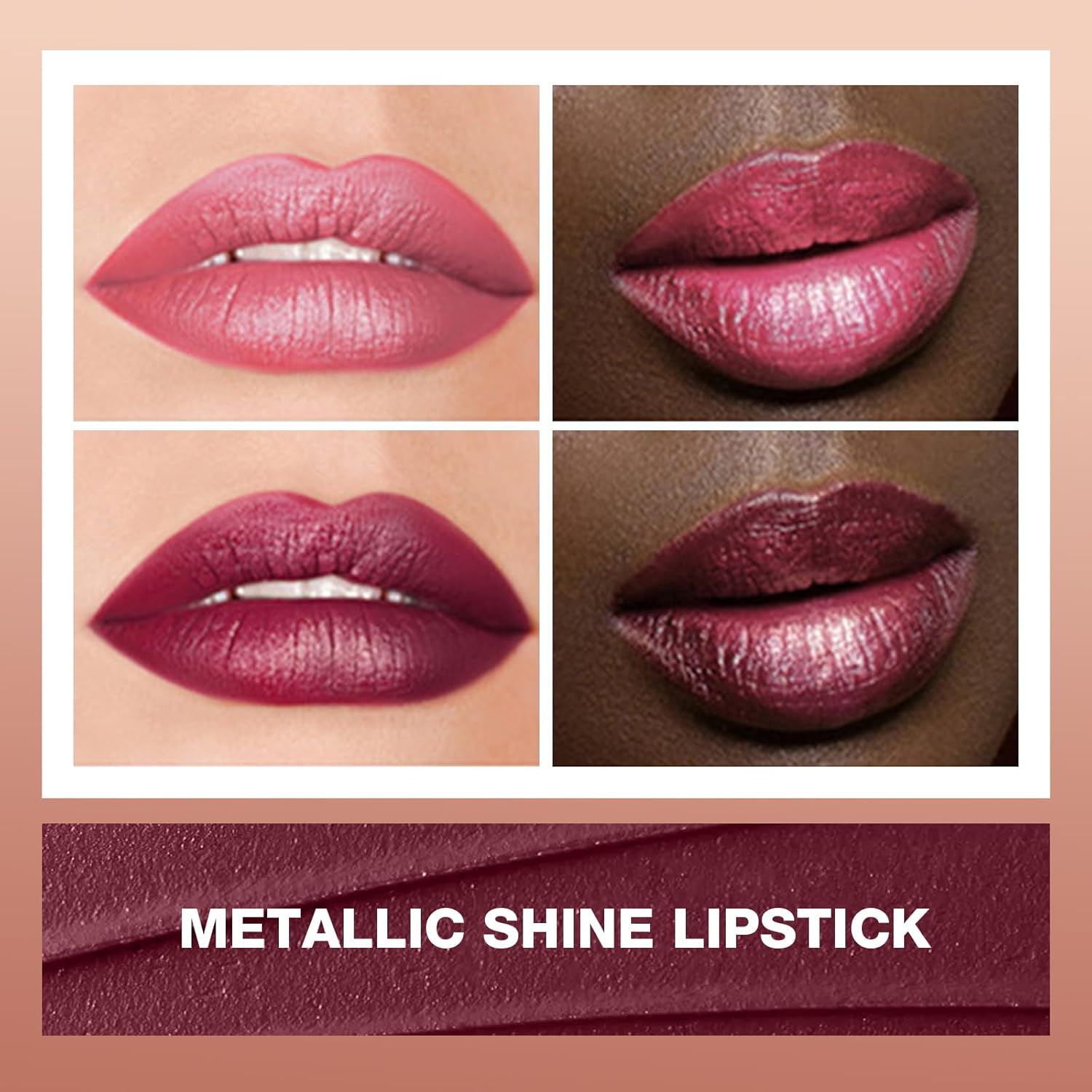 BEAUTY SEARCHER Lipstick, Metallic Shine Finish Lip Balm Glossy Hydrating Nude Velvet Red Long-Lasting Moisturisation Luxury Lip Stick Makeup # 02 Guilty Brown 5 BEAUTY SEARCHER Lipstick, Metallic Shine Finish Lip Balm Glossy Hydrating Nude Velvet Red Long-Lasting Moisturisation Luxury Lip Stick Makeup # 02 Guilty Brown