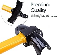 Vista 2 de ZONETECH Paquete de 2 candados para volante de automóvil, de alta calidad, resistente, resistente, antirrobo