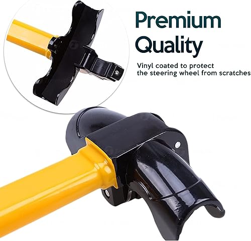 Miniatura 2 de ZONETECH Paquete de 2 candados para volante de automóvil, de alta calidad, resistente, resistente, antirrobo