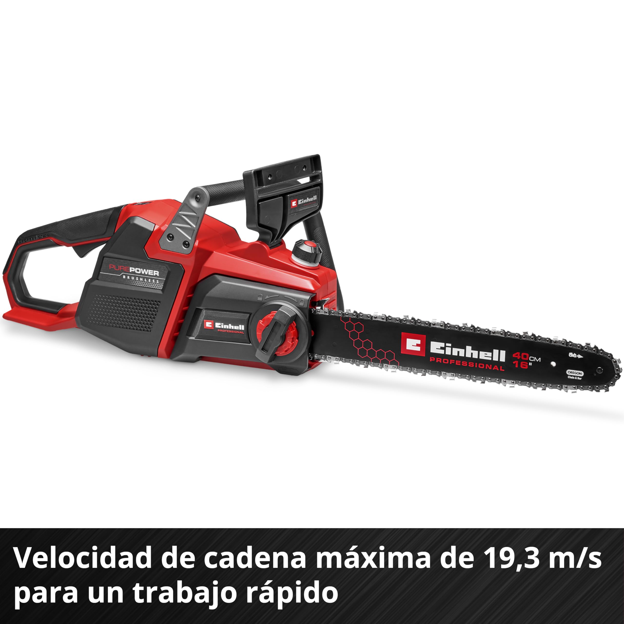 Einhell Professional Motosierra con batería GP-LC 36/40 Li BL-Solo Power X-Change (36 V, 38 cm de longitud de corte, 19 m/s de velocidad de la cadena, lubricación de cadena automática, sin batería)