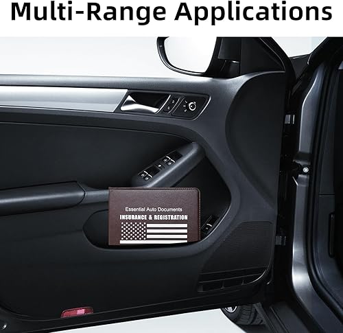 Miniatura 5 de 2 soportes para registro y seguro de automóvil, organizadores de documentos de licencia de vehículo con cierre, accesorios esenciales para cartera