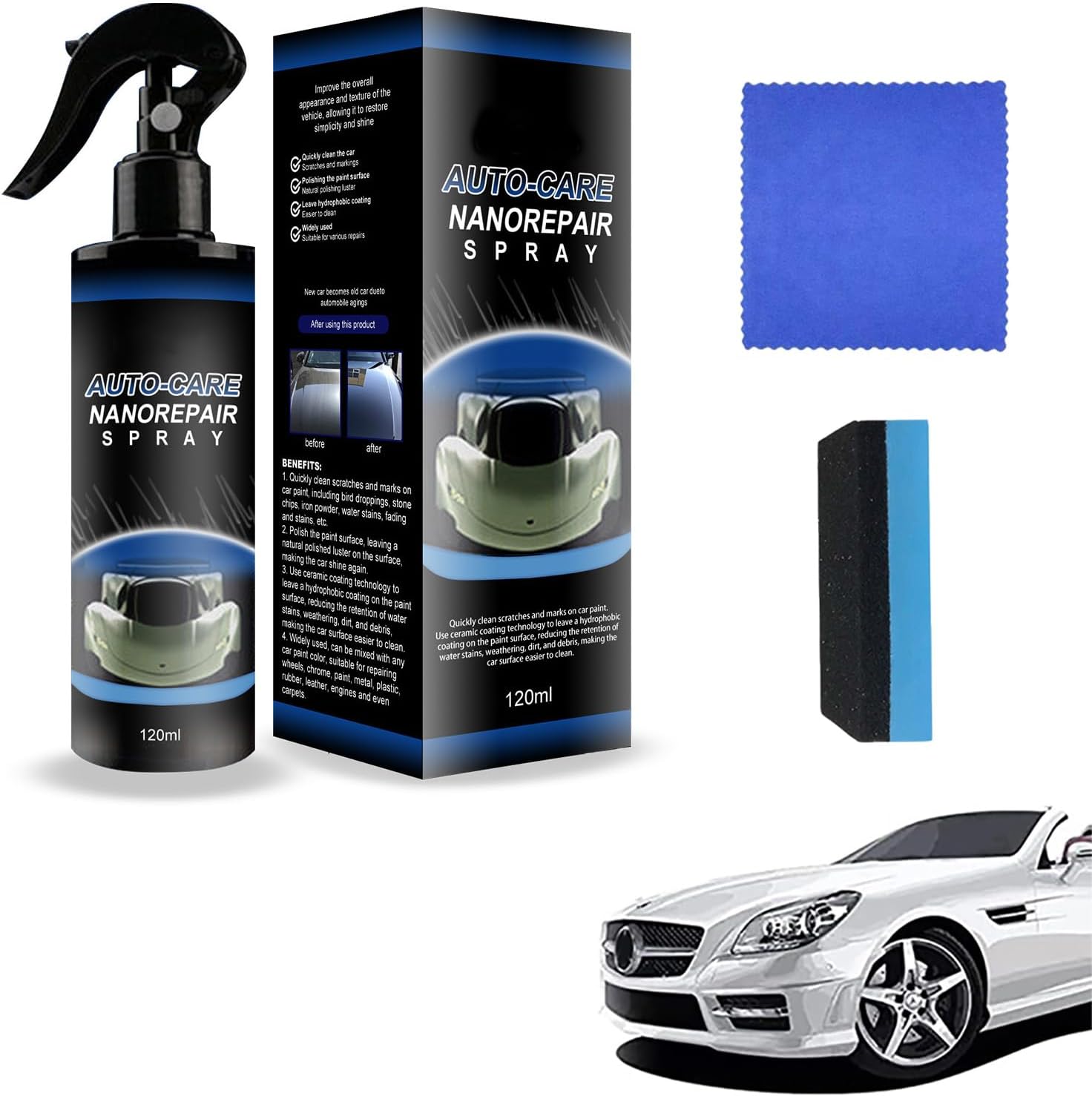AutoCare Nano Repair Spray, Nano Car Scratch Repair Spray, Nano Car