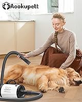 Vista 8 de Aookupett Secador de pelo para perros para aseo de perros, secadora de alta velocidad para perros, secadora de mascotas de velocidad ajustable