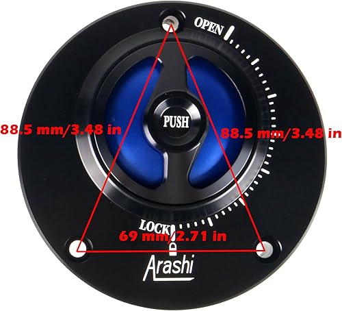 Miniatura 5 de Tapas de depósito de combustible de motocicleta para Yamaha R15 R25 R3 R6 R6S R1 MT01 MT07 MT09 MT10 FZ8 FZ6 XJ6 V-max XJR13000 FJR1300 XT660 (negro)