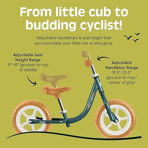 Miniatura 2 de Retrospec Cub - Bicicleta de equilibrio de 12 pulgadas para niños pequeños, 18 meses a 3 años de edad, sin pedal, para principiantes y niños,