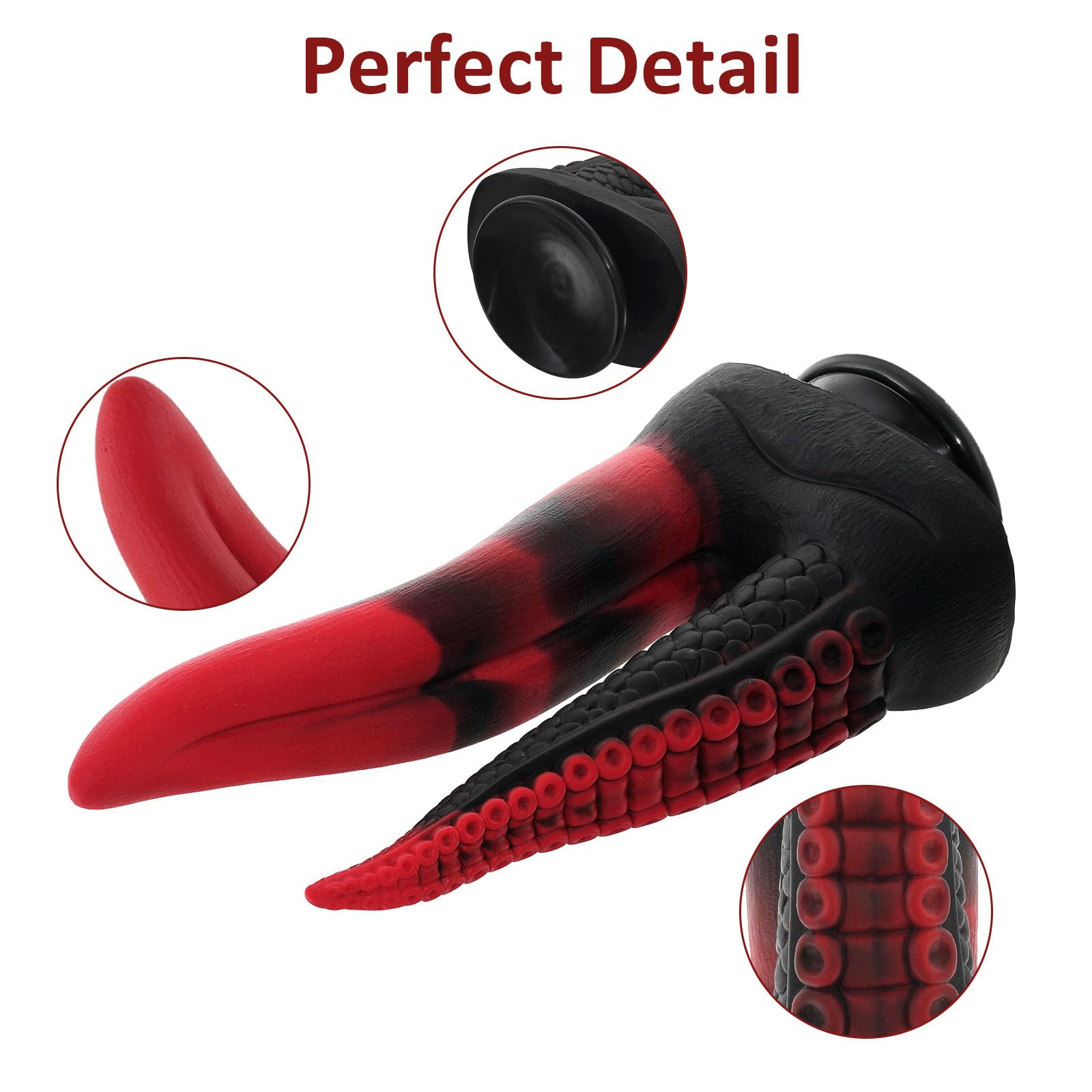 Shkanla Monster Double-Ended Dildo, 10.8 inch Huge Tentacle Realistic Dildo Silicone Big Anal Dildo with Strong Suction Cup, Tongue G-spot Dildo Lifelike Fake Penis Adult Sex Toys for Women