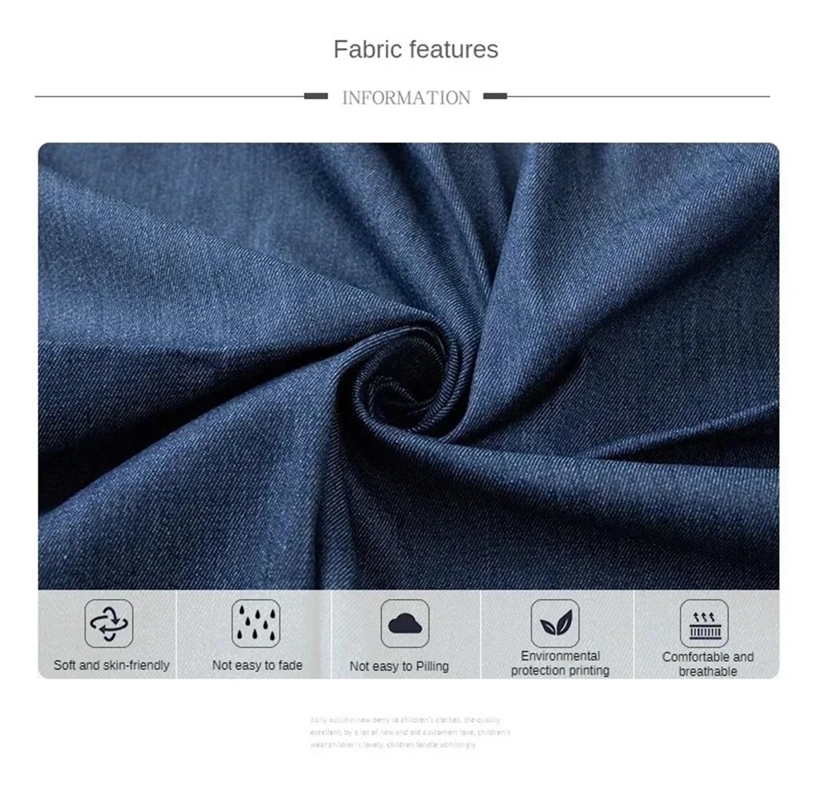 Tela vaquera de algodón engrosada for pantalones, ropa, faldas, costura, transpirable, y cómoda, tela textil drapeada.(Extra thick black)