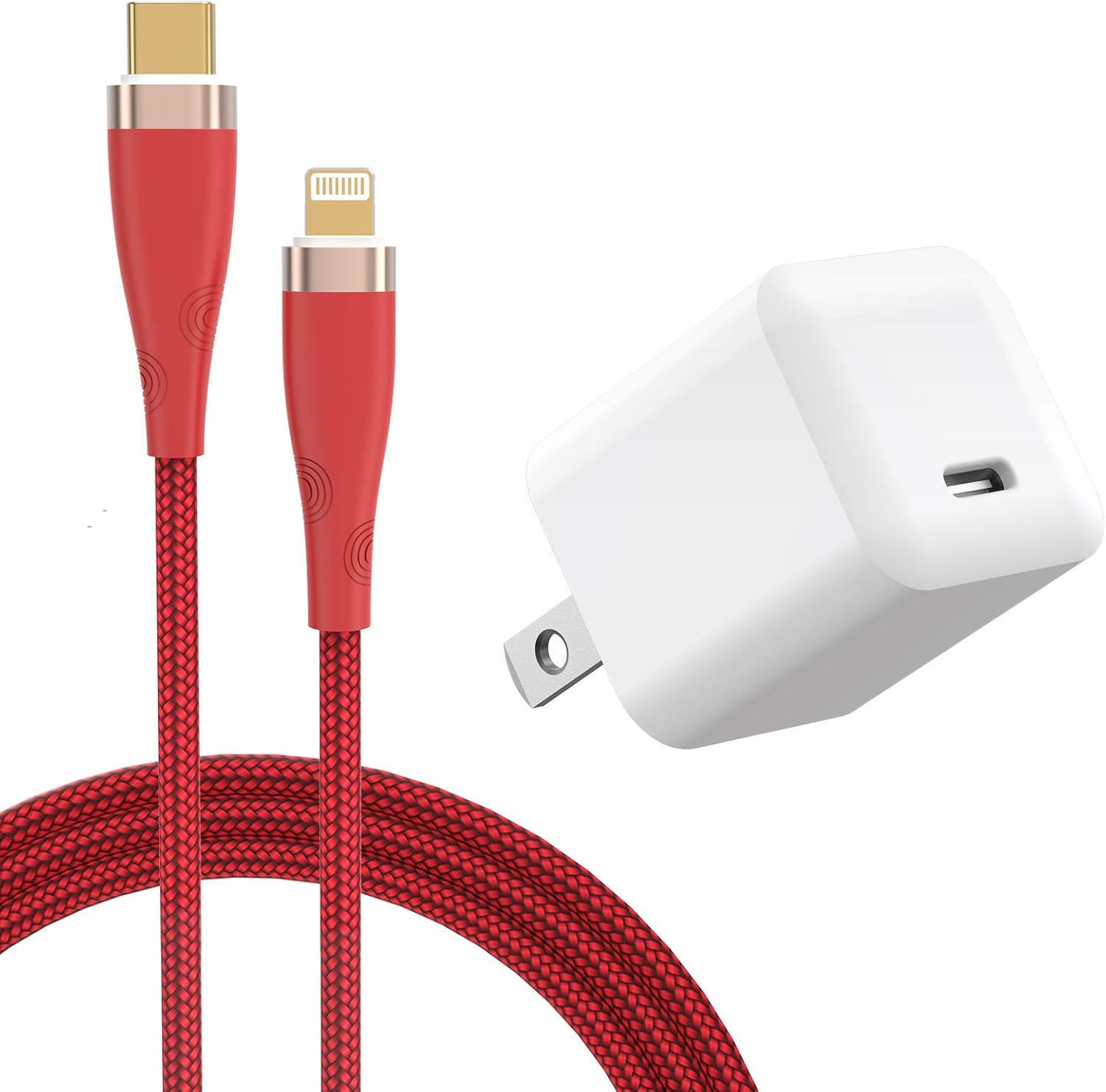 iPhone 14 Pro Fast Charger Block【Apple MFi Certified】 PD 20W iPhone 14 Pro Charger Block with 6FT UCB C to Lightning Cable for iPhone 14 Pro Max/14/14 Pro/14 Plus/iPhone 13 Pro Max/13 Pro/12,Airpods
