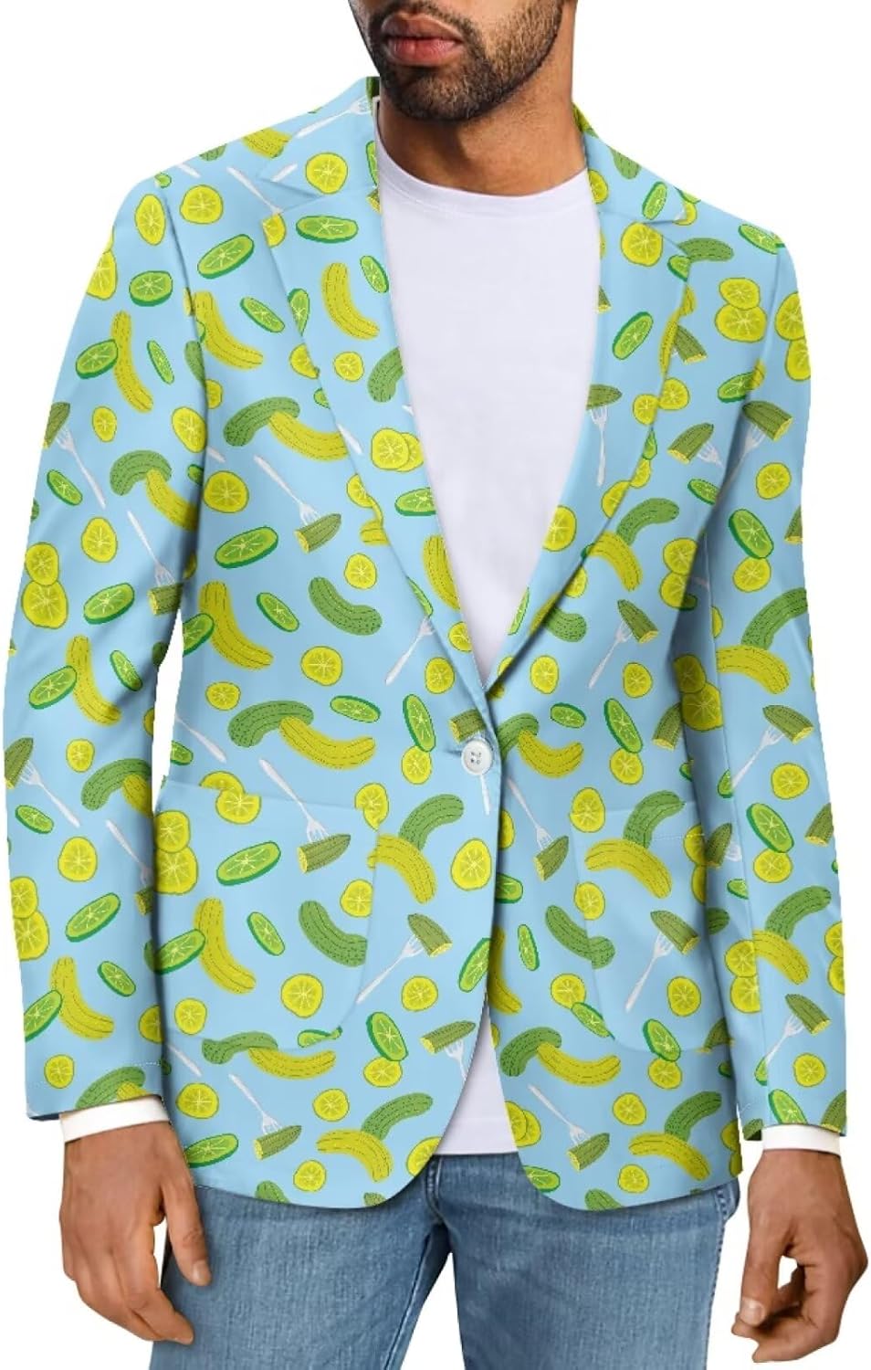 TOADDITDO Men's Casual Sport Coat Lightweight Wedding Blazer One Button Business Suit Jackets for Dinner,Prom,Party