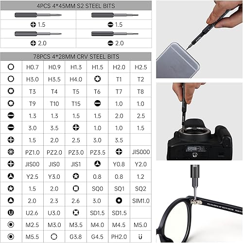 Miniatura 5 de JAKEMY - Juego de destornilladores compactos 105 en 1, kit de destornilladores de precisión con herramienta de palanca de apertura para laptop,