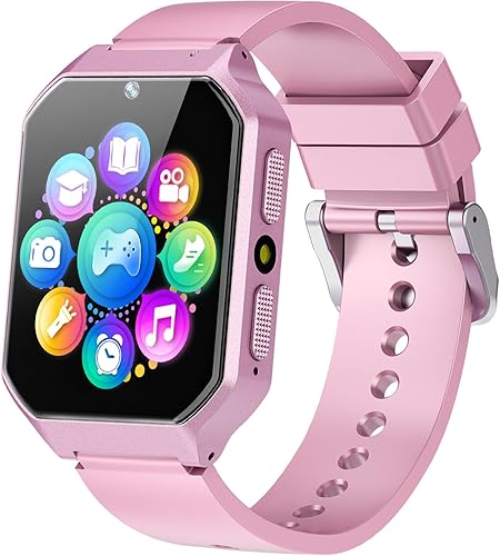 Reloj inteligente para niños de 6 a 12 años, juguetes con 26 juegos, reproductor de música, pantalla táctil HD de 1.69 pulgadas, cámara de video,