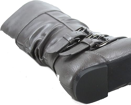 Miniatura 4 de Forever Sonny-54 - Botas de equitación para mujer con hebilla y puntera redonda