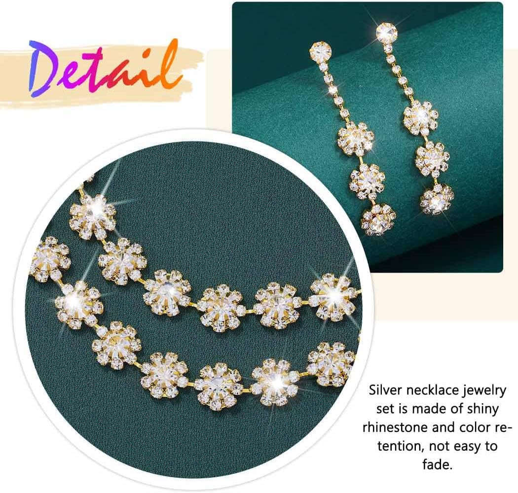 Parure de bijoux collier & boucles d'oreilles cristal papillon Parure de bijoux collier & boucles d'oreilles cristal papillon