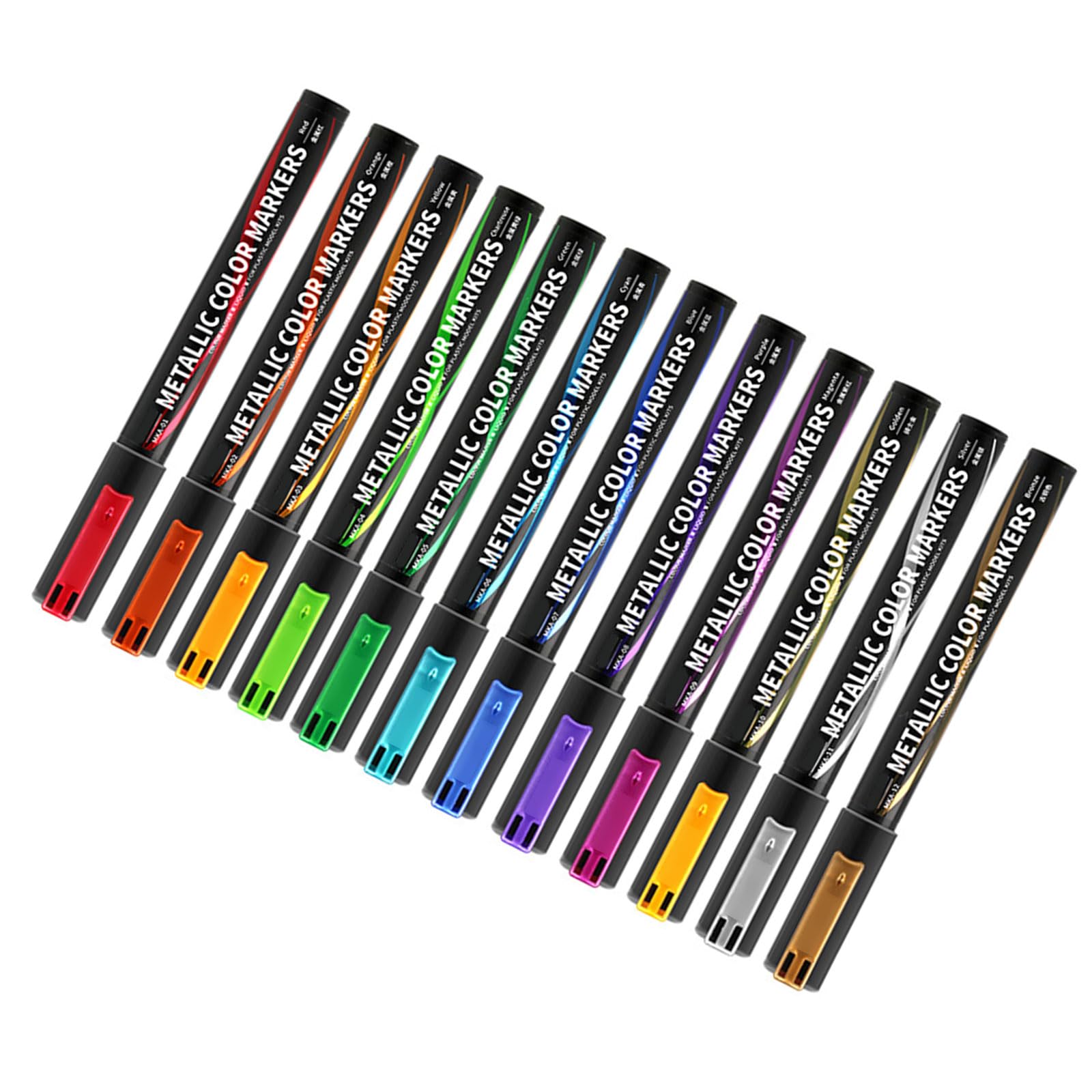 12 rotuladores metálicos para álbumes de recortes, accesorios metálicos para álbumes de recortes, accesorios para hacer tarjetas