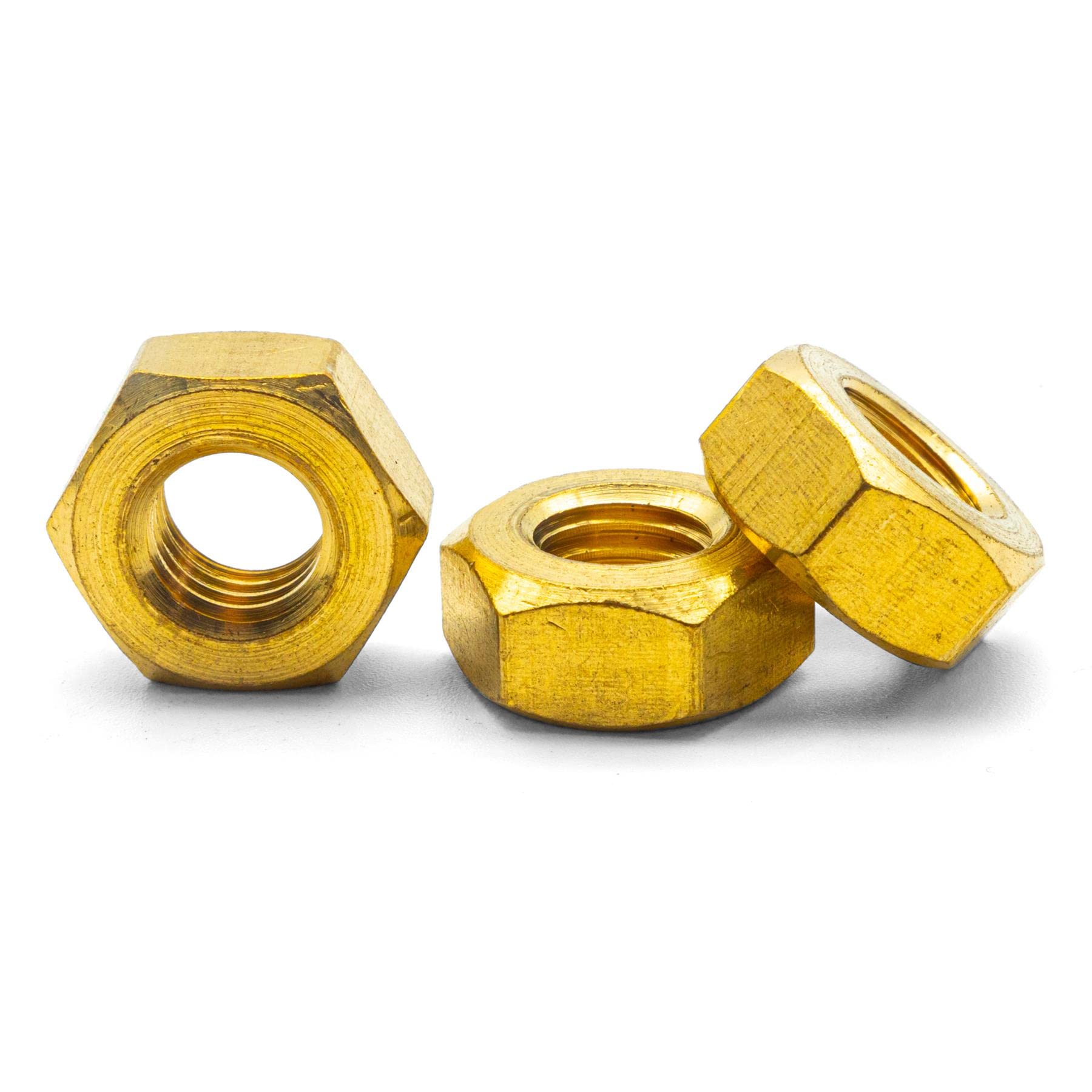 Hippo Hardware M24 (24mm) Solid Brass Hexagon Full Nuts for Bolts & Screws (Pack of 5)