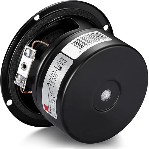 Miniatura 7 de Paquete de 2 altavoces de estantería de rango completo, 3 pulgadas, 8 ohmios, antimagnéticos, de alta fidelidad, caja de madera, altavoz multimedia