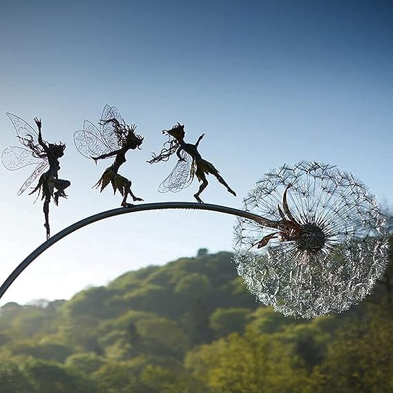 Fairy Dandelion Sculptures Fairy Dandelion Sculptures Garden Stakes