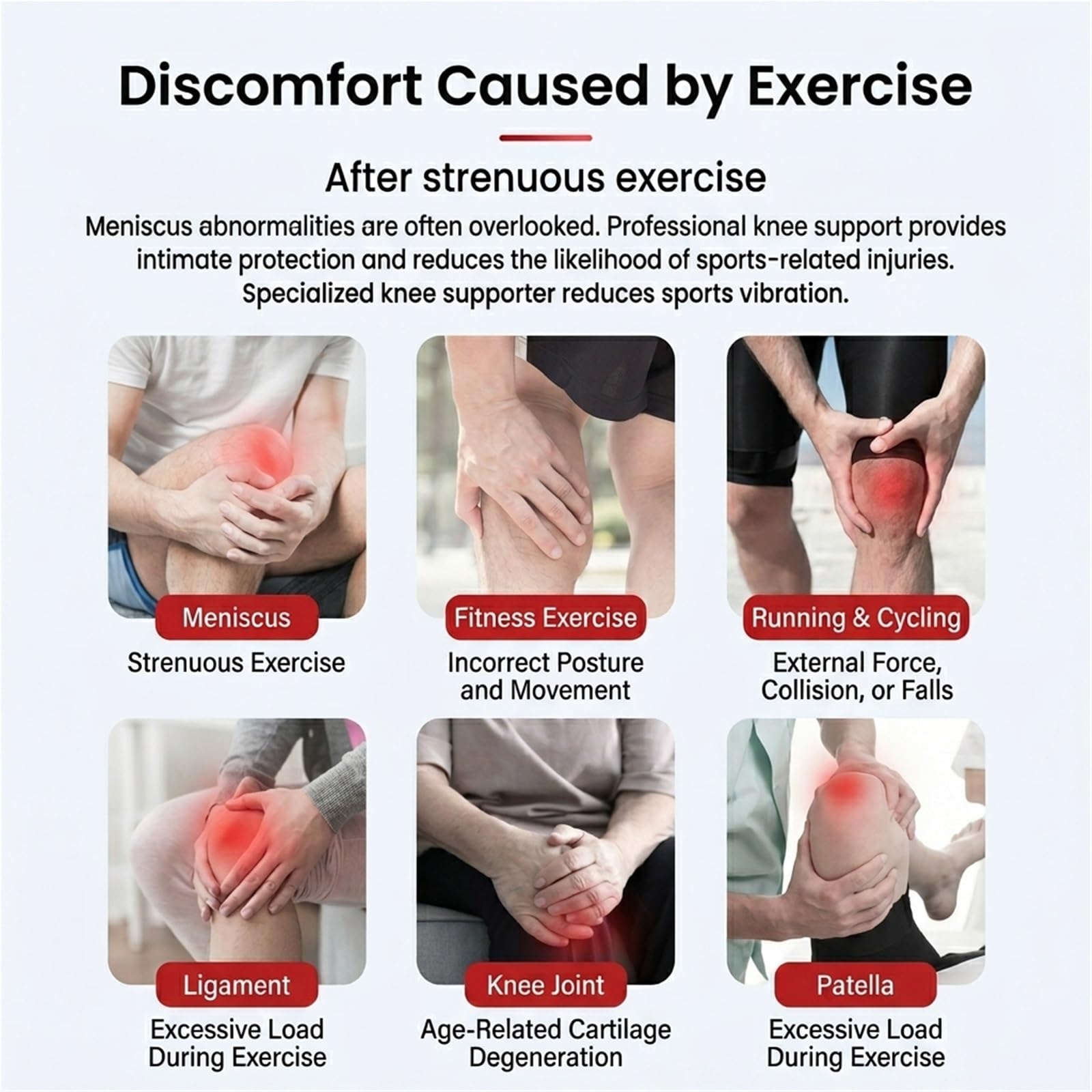 Ginocchiera di supporto per uomo e donna, tutore compressivo per ginocchio per corsa, sollievo dal dolore articolare, palestra, basket, sport, ginocchiera traspirante in maglia, fascia singola (L