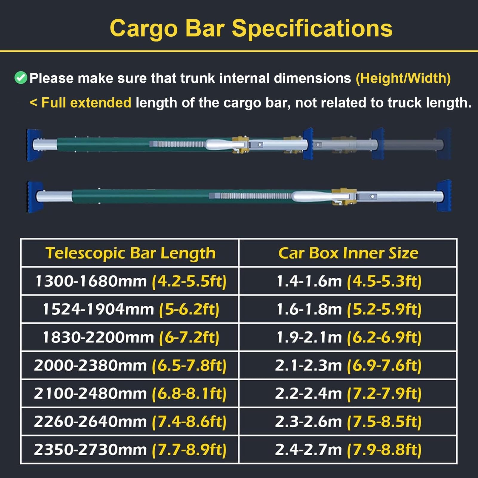 Generisch Verstellbare Ratschen-Ladungssicherung für Pickup-Ladeflächen, 1,28–2,71 m, robuste Ladungssicherung, Tragfähigkeit 200 kg, 2er-Pack, ideal für sicheren Transport und optimale Organisation