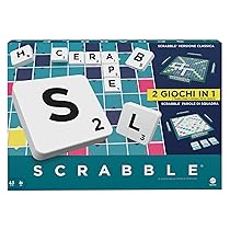 Mattel Games Scrabble – Il gioco da tavolo delle parole, nuova versione con doppio tabellone e modalità Parole di Squadra, include 50 Obiettivi, edizione italiana, 8+ anni, HXW03