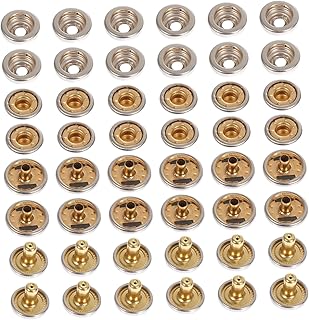 SEWACC 30 Pçs Botões De Latão Acessórios Para Vestido Kit De Couro Botões De Camisa Jaqueta Jeans Botões De Pressão De Couro Botões De Pressão Botões De Roupas Botões De Pressão Fecho De