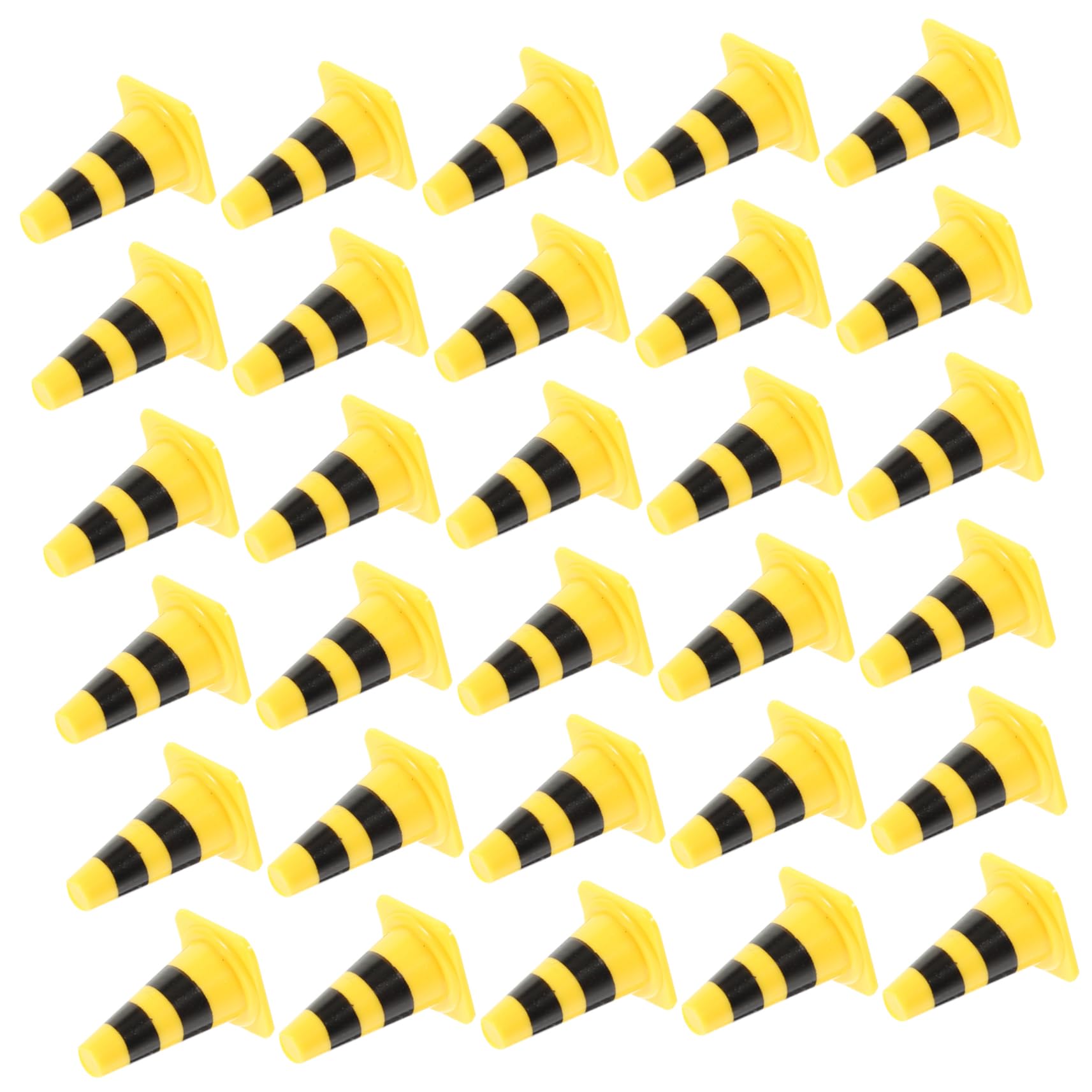 YARNOW 30pcs Mini Traffic Cones Lightweight Roadblock Sign for Traffic Education and Play for Model Making and Soccer Field Markers