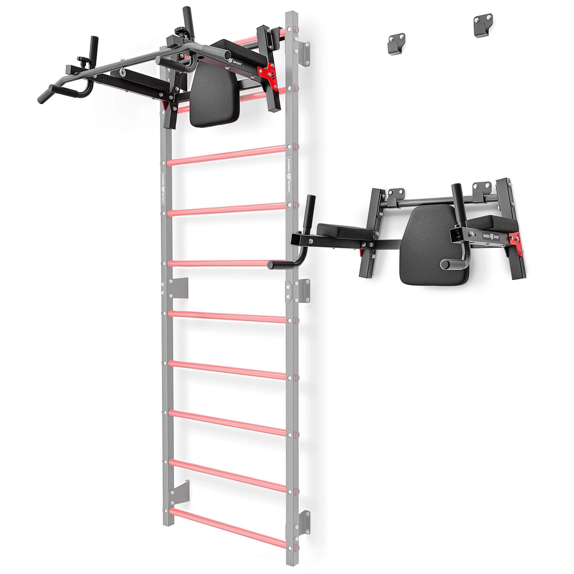 Barra Di Trazione Universale Marbo Sport MS-D202 - Regolabile, Per Parete/Soffitto, Con Supporto Sacco Boxe