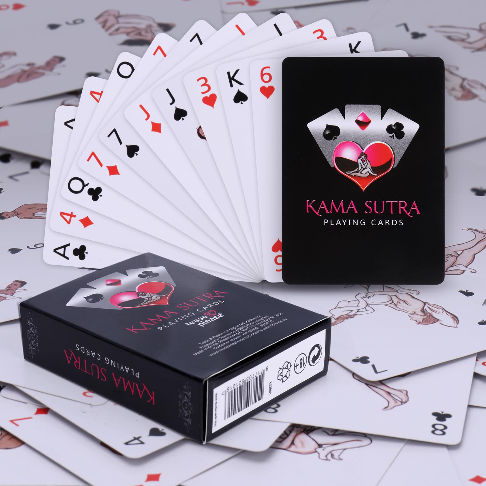 Adult Sex Playing Cards 54 Sex Cards Game - Illustration Poker for Couples Date Night Valentines Day Anniversaries