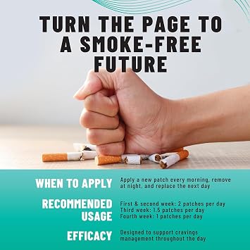 TOLEVITA Anti- Smoke Herbal Patches Transparent 21 mg | Quit Smoking Patches to Help Reduce Cravings | Herbal Stop Smoking Aid for a Healthier Lifestyle - 30 Patches