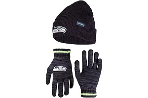 Seahawks End Zone Hat and Gloves Set for Women