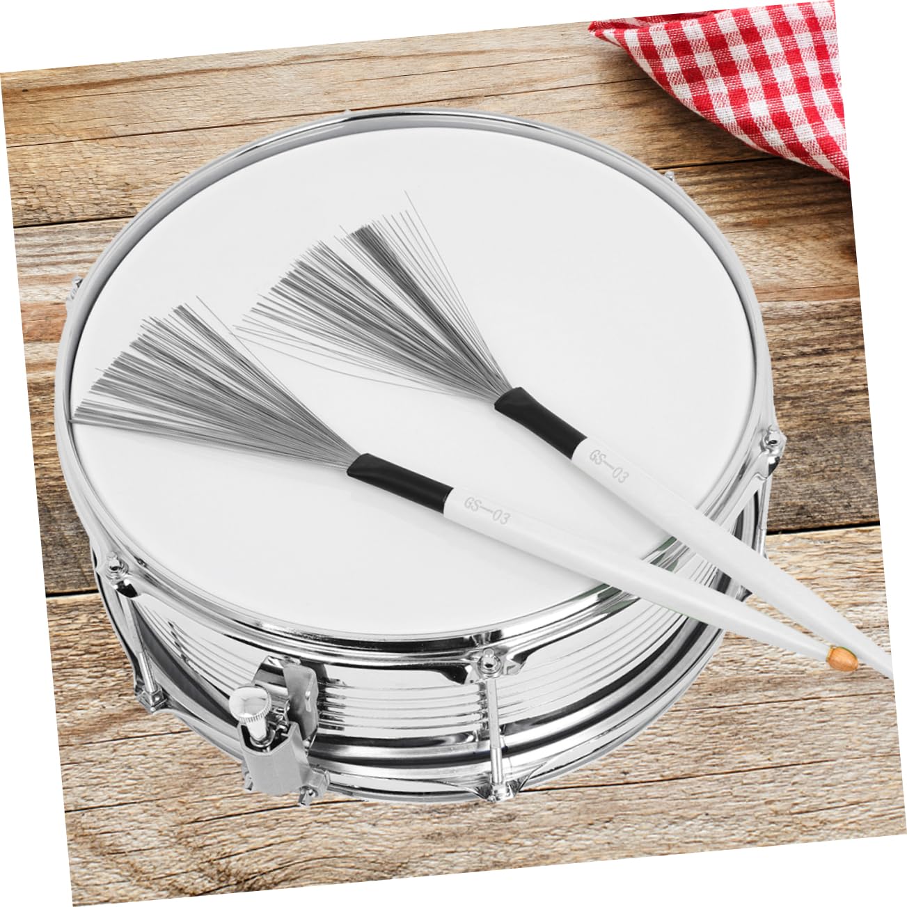 Abaodam 3paia Bacchette Per Batteria Jazz Acciaio Carbonio Con Manico Antiscivolo Per Strumenti Percussivi Per Musicisti e Appassionati Di Jazz