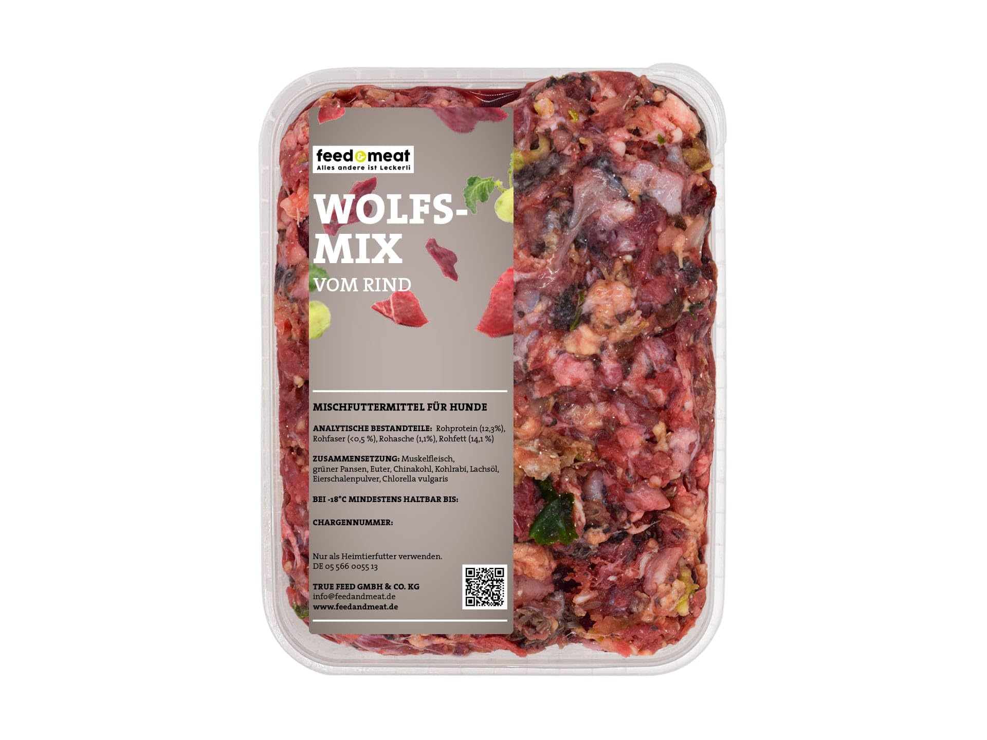 feed&meat Barf Fertigmenüs für Hunde – 2X 3-Wochenpaket (tiefgekühlt) – Regionales Rindfleisch – 44 Wiederverschließbare Schalen