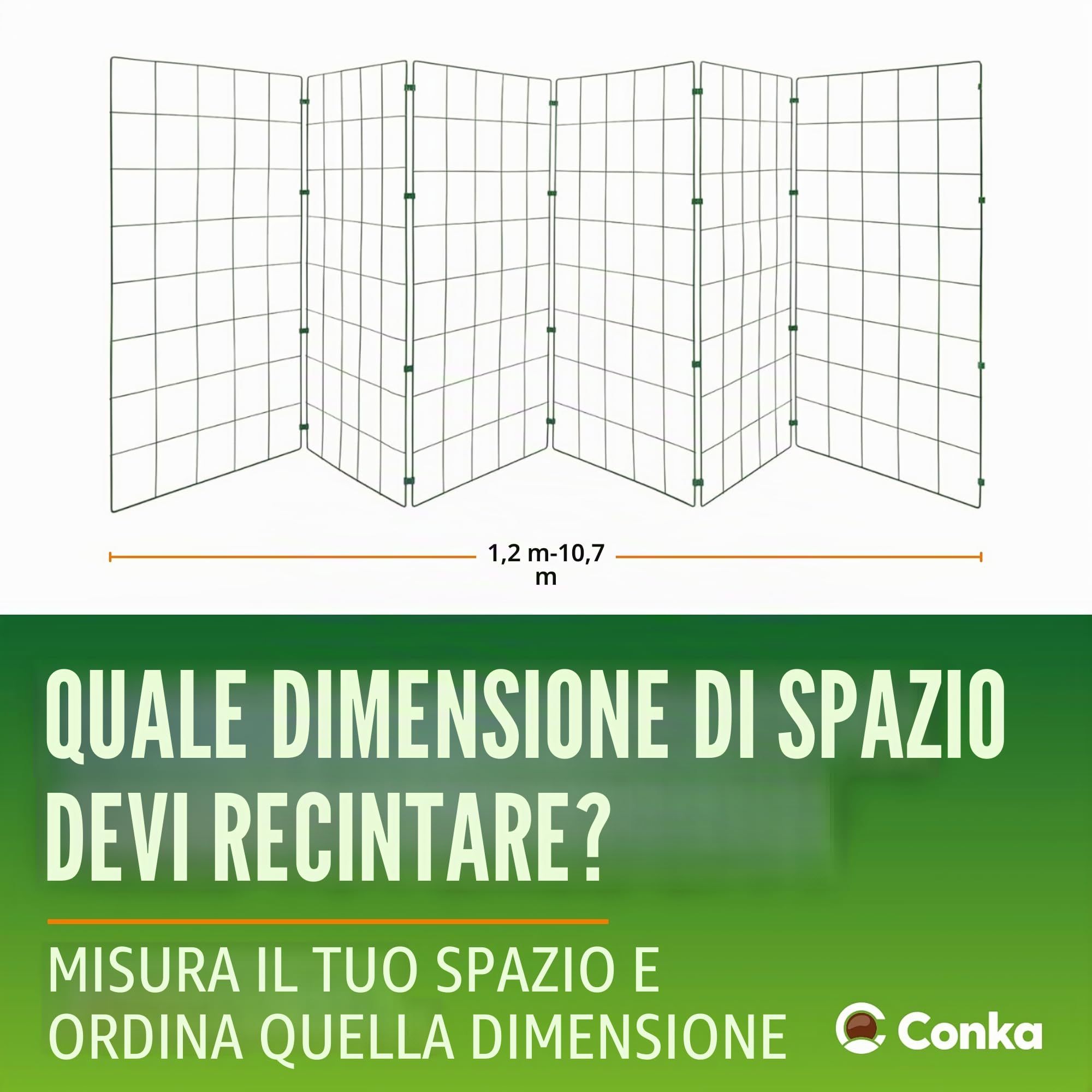 Recinzione flessibile per cani da 4,5 m Flexipanel, portatile, flessibile e pieghevole, per interni o esterni, cancello, barriera