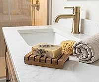 Vista 3 de Bare Decor Jabonera Subsy, madera de teca, marrón