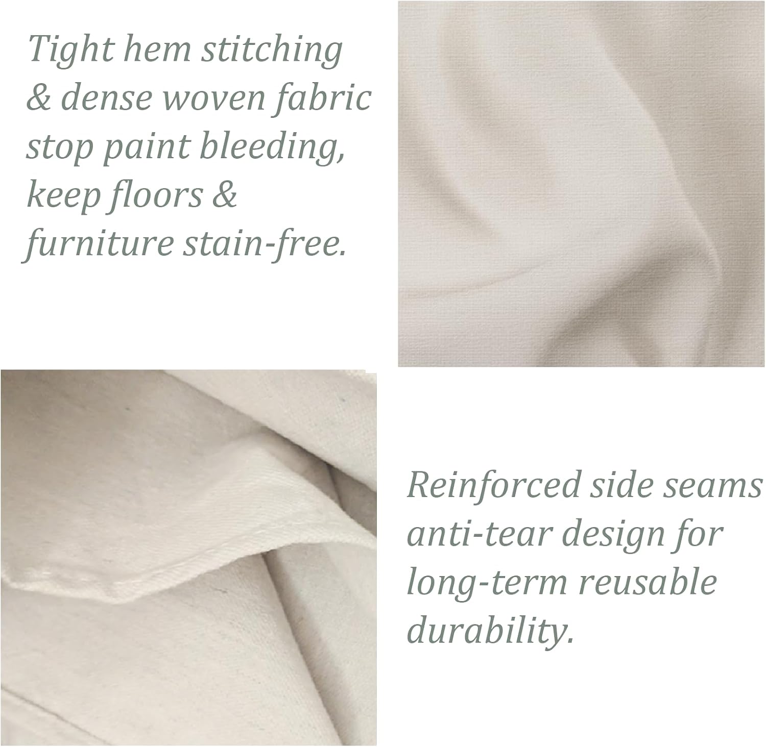 King Origin Canvas Drop Cloth, 9 x 12 Feet Canvas Tarp | Washable and Reusable Cotton Paint Tarp, Drop Cloths for Painting, Curtains, Furniture and Floor Protection