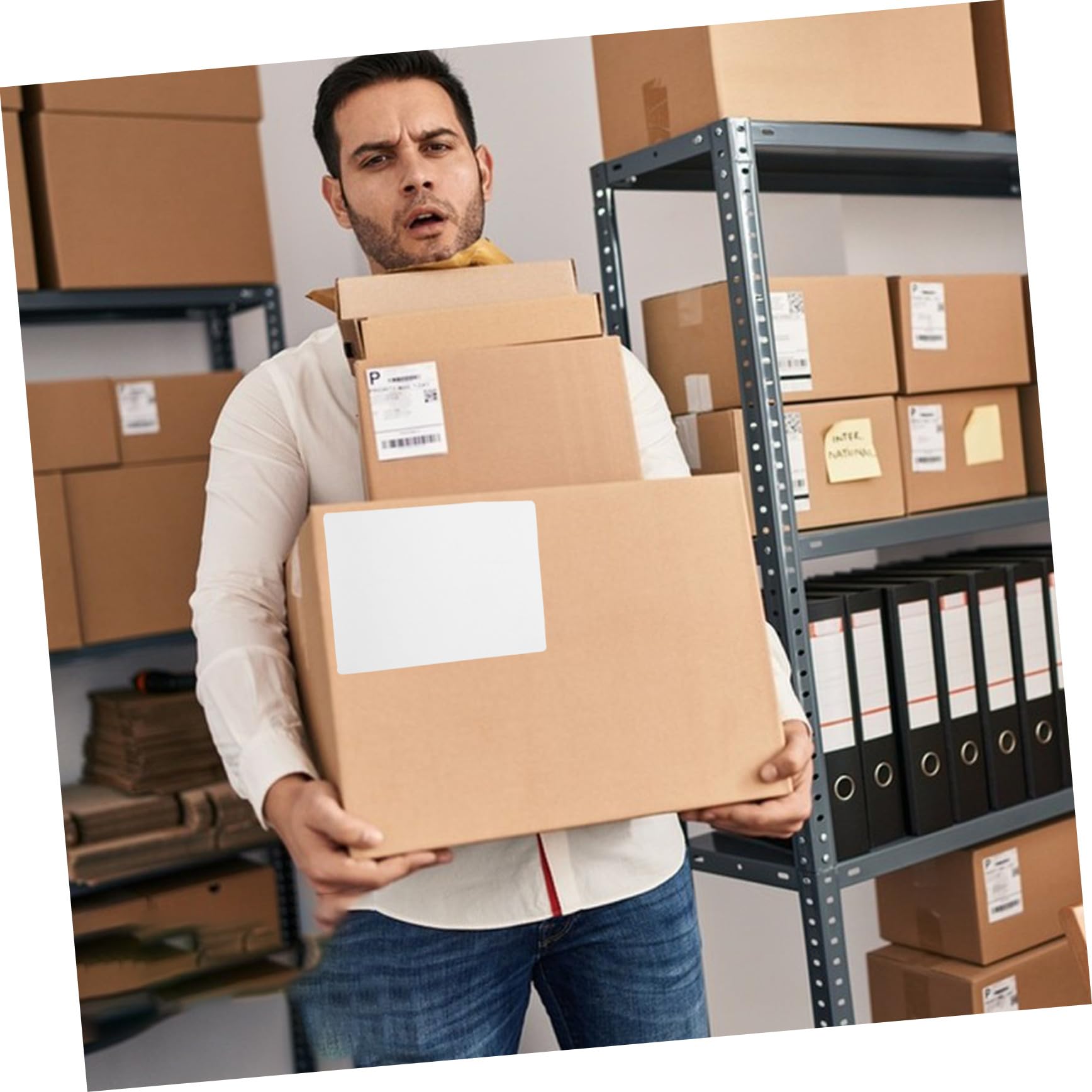 Zerodeko Etichette Termiche Adesive per Stampante Carta Bianca Autoadesiva per Etichette di Spedizione e Organizzazione Stampa Chiara e Resistente Compatibile con Stampanti Termiche