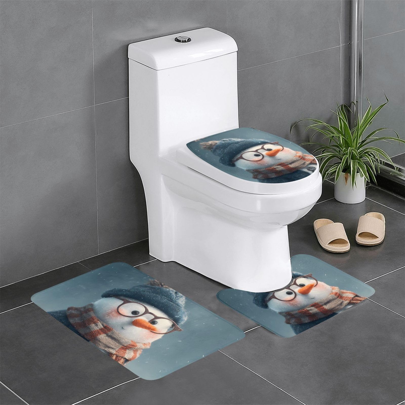 Tapis antidérapants salle de bain lot de 3 WHJDPP pour éviter les glissades sur sol humide